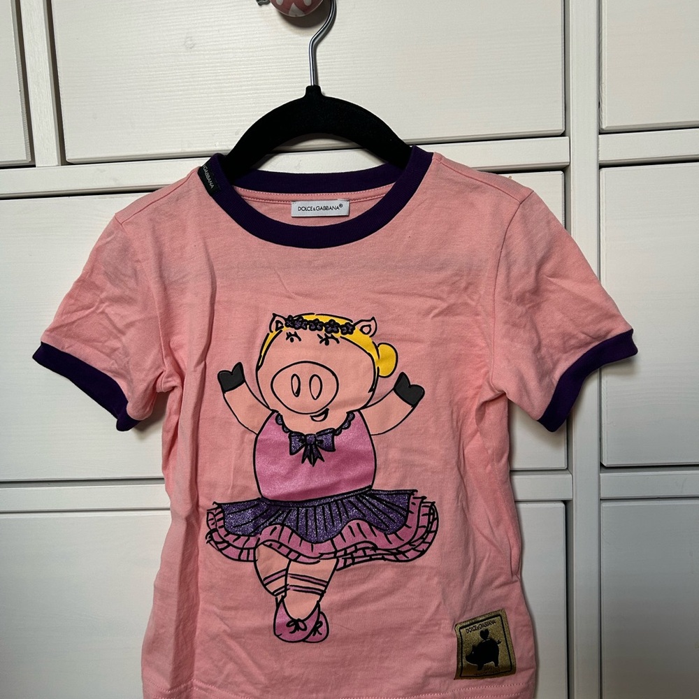 Dolce & Gabbana Pink Kids Short Sleeve Tee